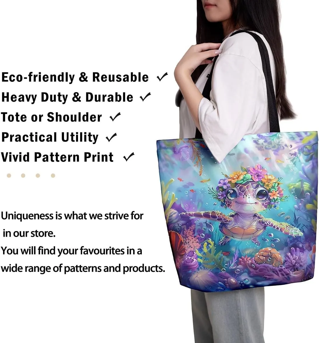 Sea Turtle Canvas Tote Bag