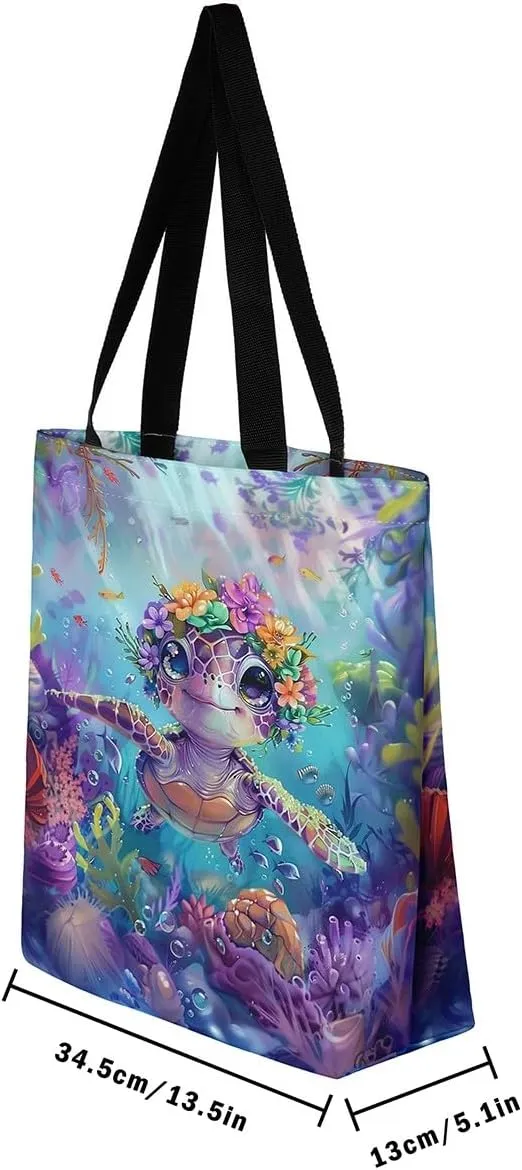 Sea Turtle Canvas Tote Bag