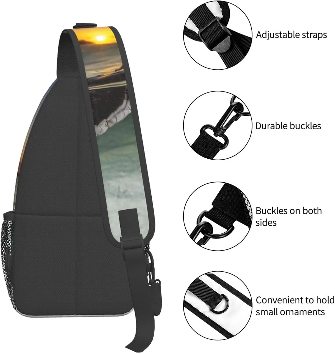 Sea Turtle Crossbody Bag Turtle Shoulder Bag Backpack Beach Sling Bag Chest Casual Daypack for Outdoor