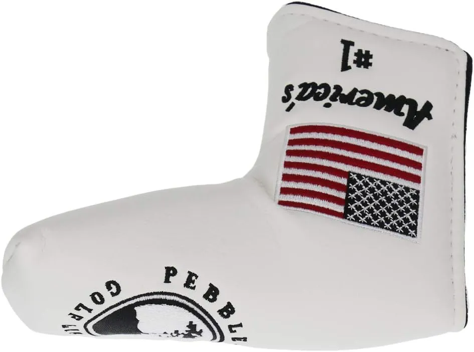 SEACLOUD Pebble Beach Golf Head Cover Putter Blade Cover USA Flag for Scotty Cameron