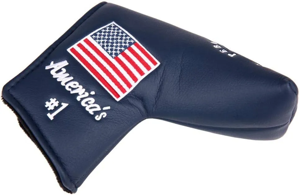 SEACLOUD Pebble Beach Golf Head Cover Putter Blade Cover USA Flag for Scotty Cameron