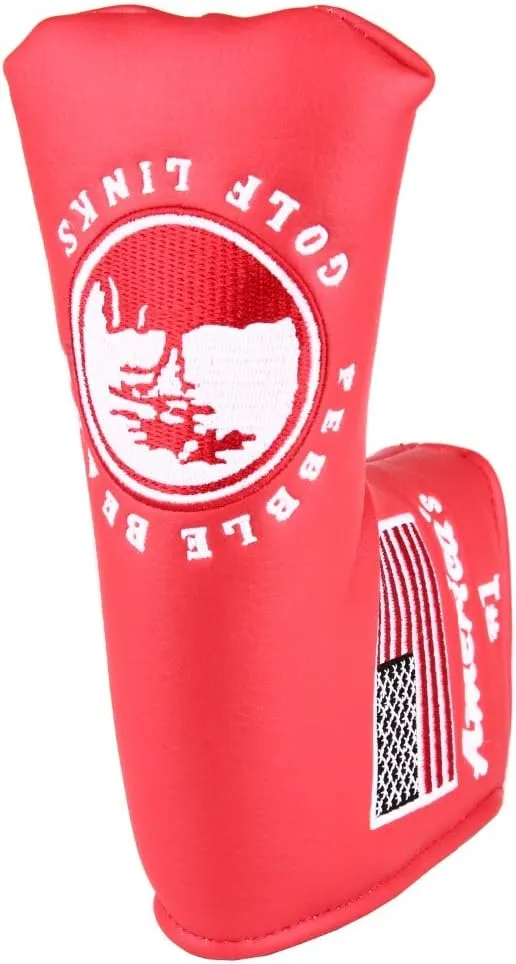 SEACLOUD Pebble Beach Golf Head Cover Putter Blade Cover USA Flag for Scotty Cameron