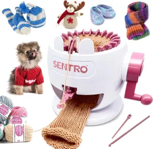 SENTRO Knitting Machine 22 Needles, Smart Circle Knit Loom Machine,DIY Knitting Crochet Machine for Adults and Kids ﻿