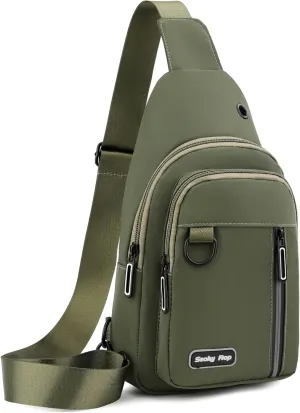 Seoky Rop Sling Bag for Women Men One Shoulder Crossbody Bag Backpack Fanny Pack Cross Body Bags for Travel Day Trip Army Green