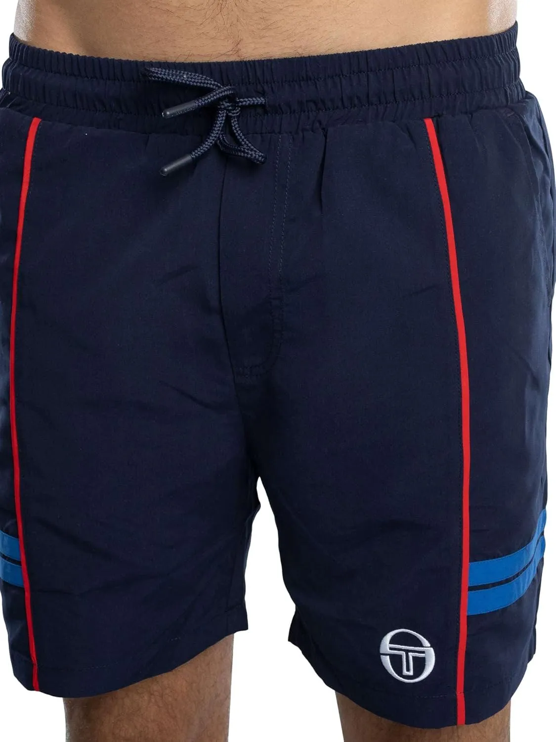 Sergio Tacchini Men's Romolo Swim Shorts, Maritime Blue/Adrenaline Rush/Nautical