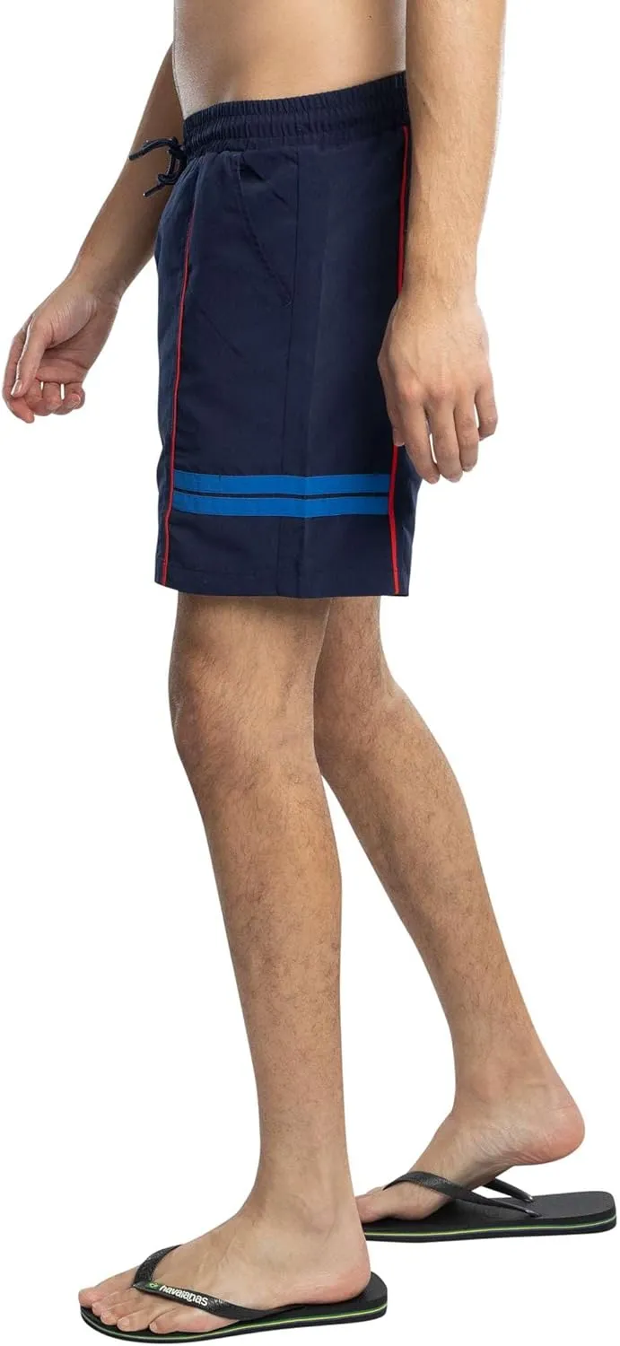 Sergio Tacchini Men's Romolo Swim Shorts, Maritime Blue/Adrenaline Rush/Nautical