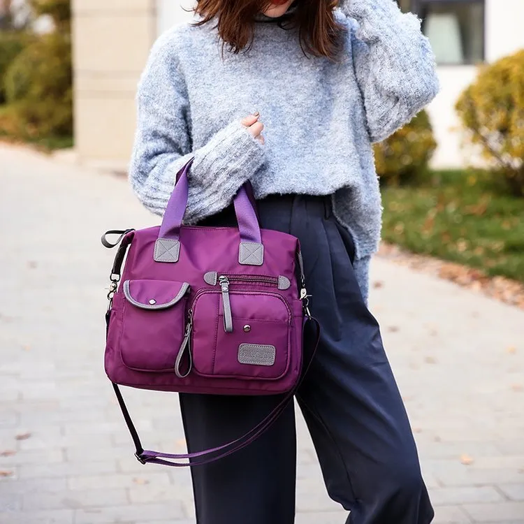 Shannon – Functional Nylon Shoulder Bag with Multiple Pockets