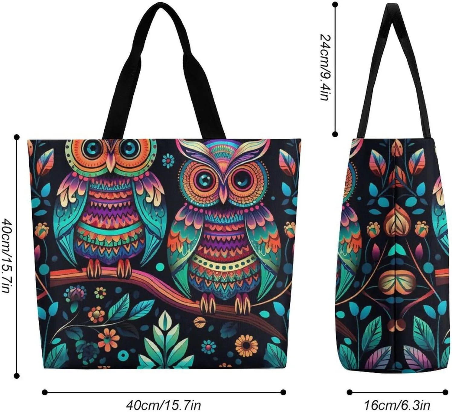 Shopping Bag for Women, Various Fruits Tote Bag, Large Capacity Shoulder Bags for Groceries Travel