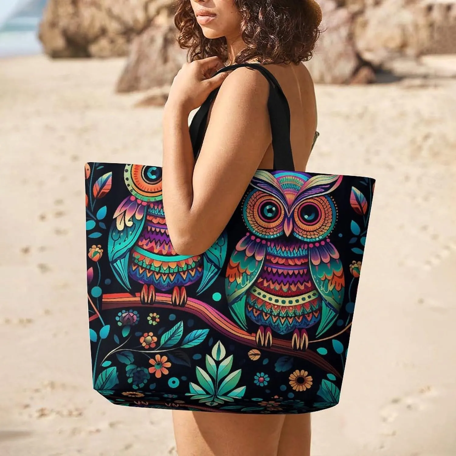 Shopping Bag for Women, Various Fruits Tote Bag, Large Capacity Shoulder Bags for Groceries Travel