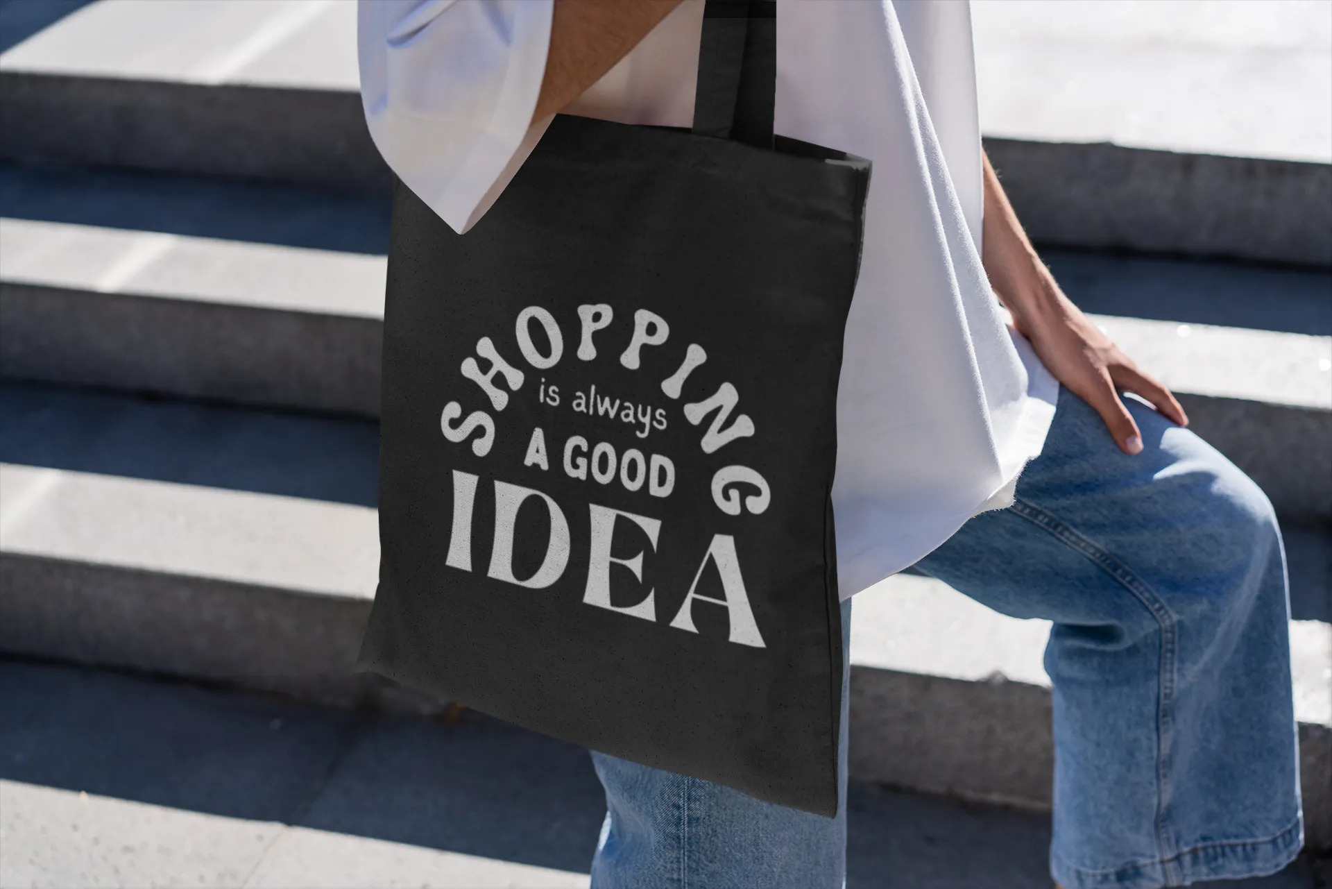 Shopping is Always a Good Idea" – Trendy, Eco-Friendly Tote Bag