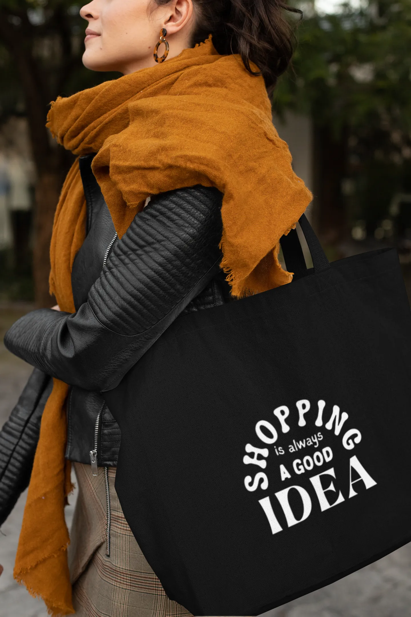Shopping is Always a Good Idea" – Trendy, Eco-Friendly Tote Bag