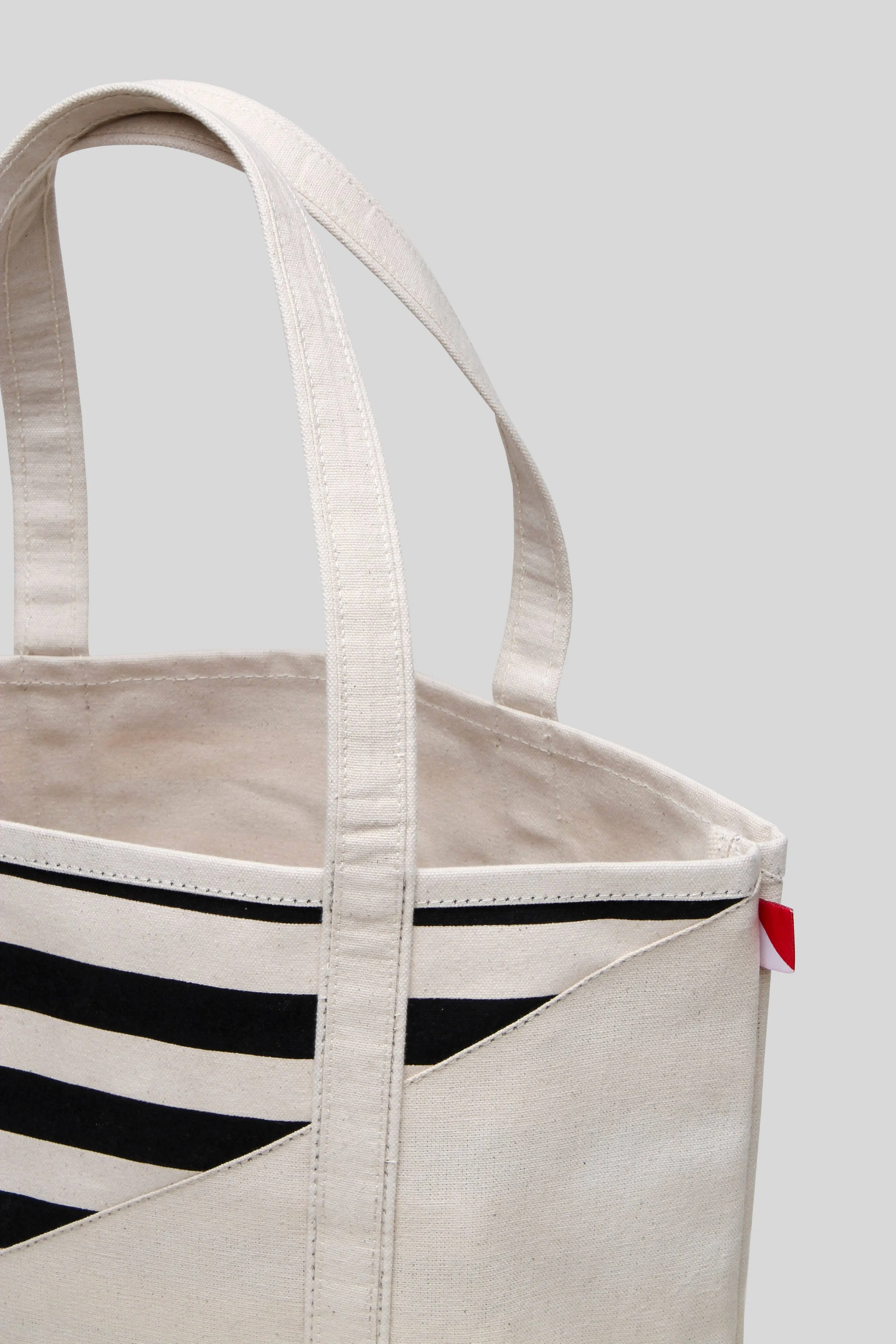 ShoreBags - Contemporary Canvas Diagonal Design Tote Bag Medium