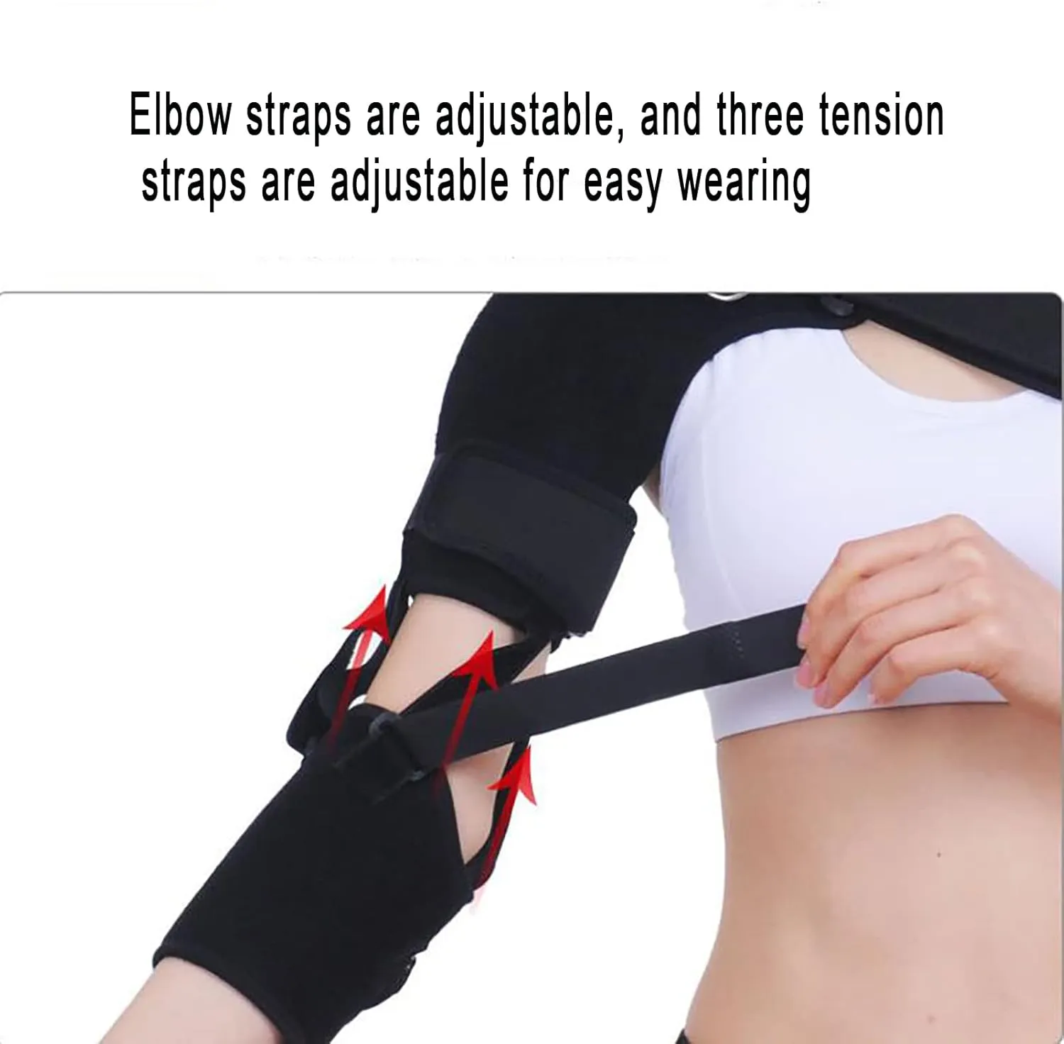 Shoulder Arm Sling Brace, Support Arm Sling with Adjustable Straps and Armpit Pillow, Shoulder Stabilizer Orthosis Arm Brace, for Stroke Hemiplegia Subluxation Recovery