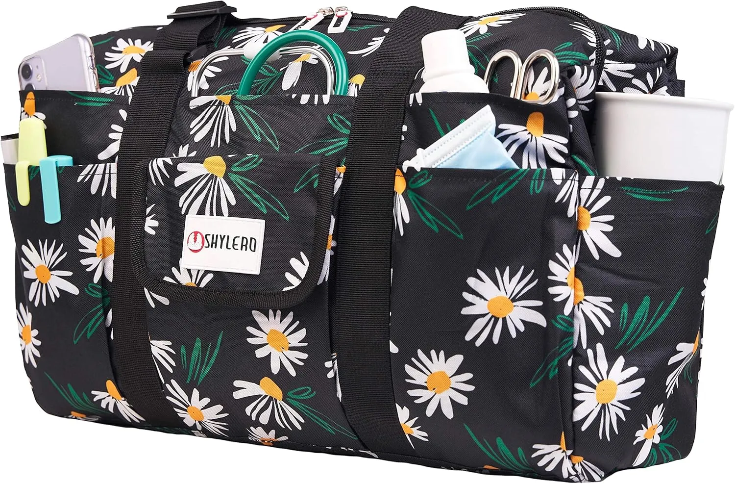 SHYLERO Nurse Bag with 21 Pockets - Big, Waterproof Medical Utility Tote for Daily Use