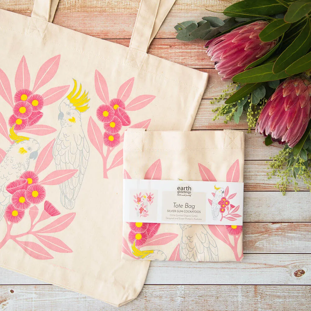 Silver Gum Cockatoos - Vegan Tote Bag