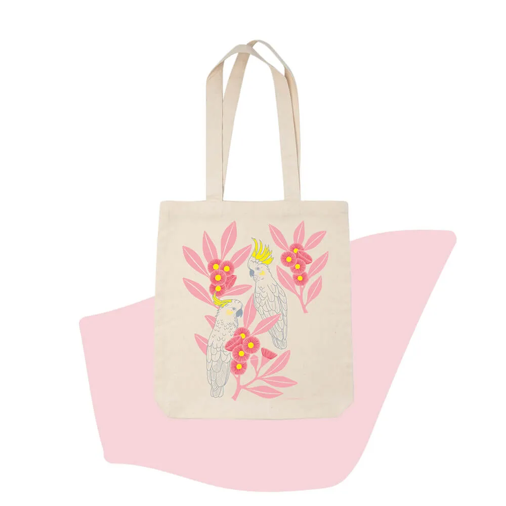 Silver Gum Cockatoos - Vegan Tote Bag