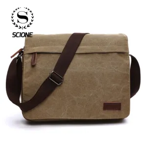 Simple Casual Trend Pack Bag Bags Canvas Secure packaging Korean Fashion Buckle Affordable delivery Men For Shoulder Women Satchel Messenger Scione Solid Portable