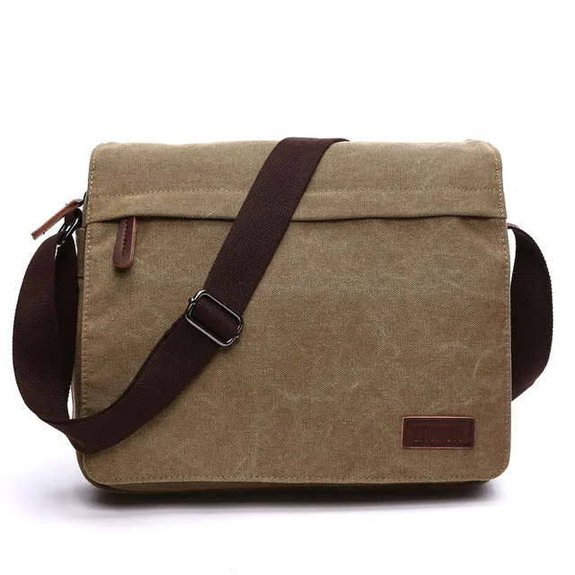 Simple Casual Trend Pack Bag Bags Canvas Secure packaging Korean Fashion Buckle Affordable delivery Men For Shoulder Women Satchel Messenger Scione Solid Portable