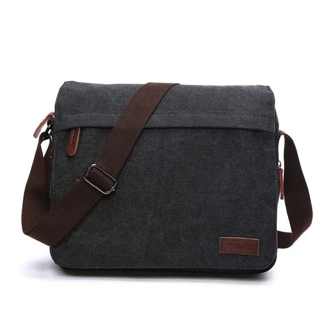 Simple Casual Trend Pack Bag Bags Canvas Secure packaging Korean Fashion Buckle Affordable delivery Men For Shoulder Women Satchel Messenger Scione Solid Portable
