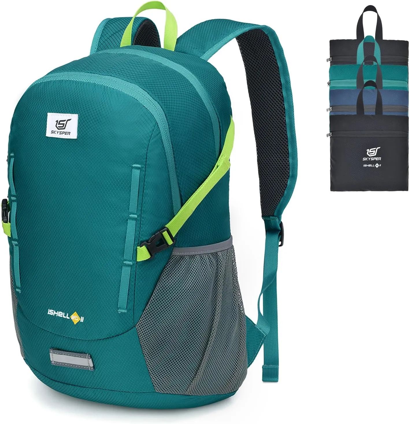 SKYSPER Lightweight Hiking Backpack - 20L Small Travel Backpack Packable Back Packs Water Resistant Hiking Backpacks for Women Men(Cyan)