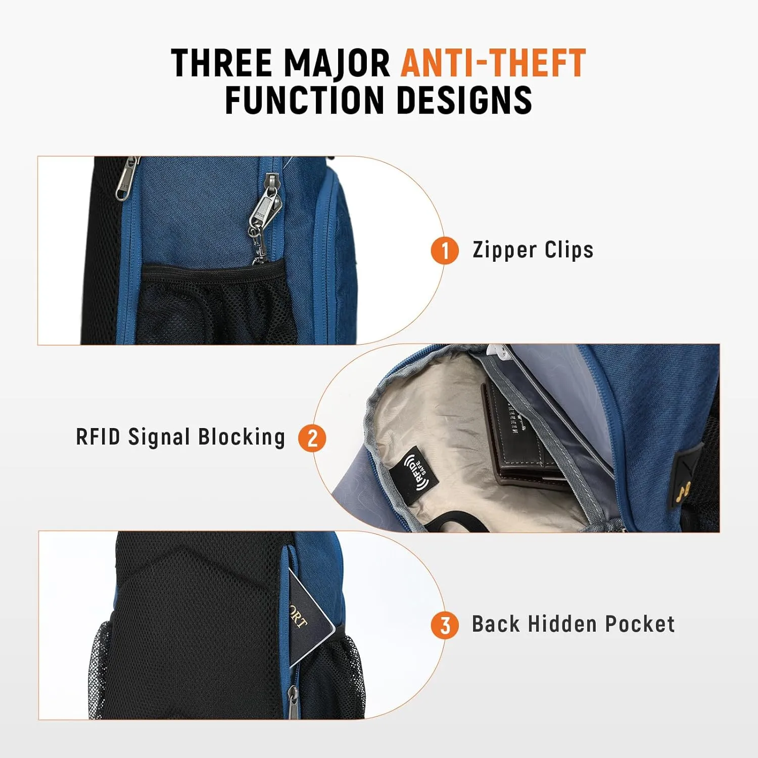 SKYSPER Travel Sling Bag for Men And Women - Small Hiking Crossbody Bags for Mens and Womens - Anti Theft and Waterproof One Strap Shoulder Backpack - Cross Chest Body Back Pack