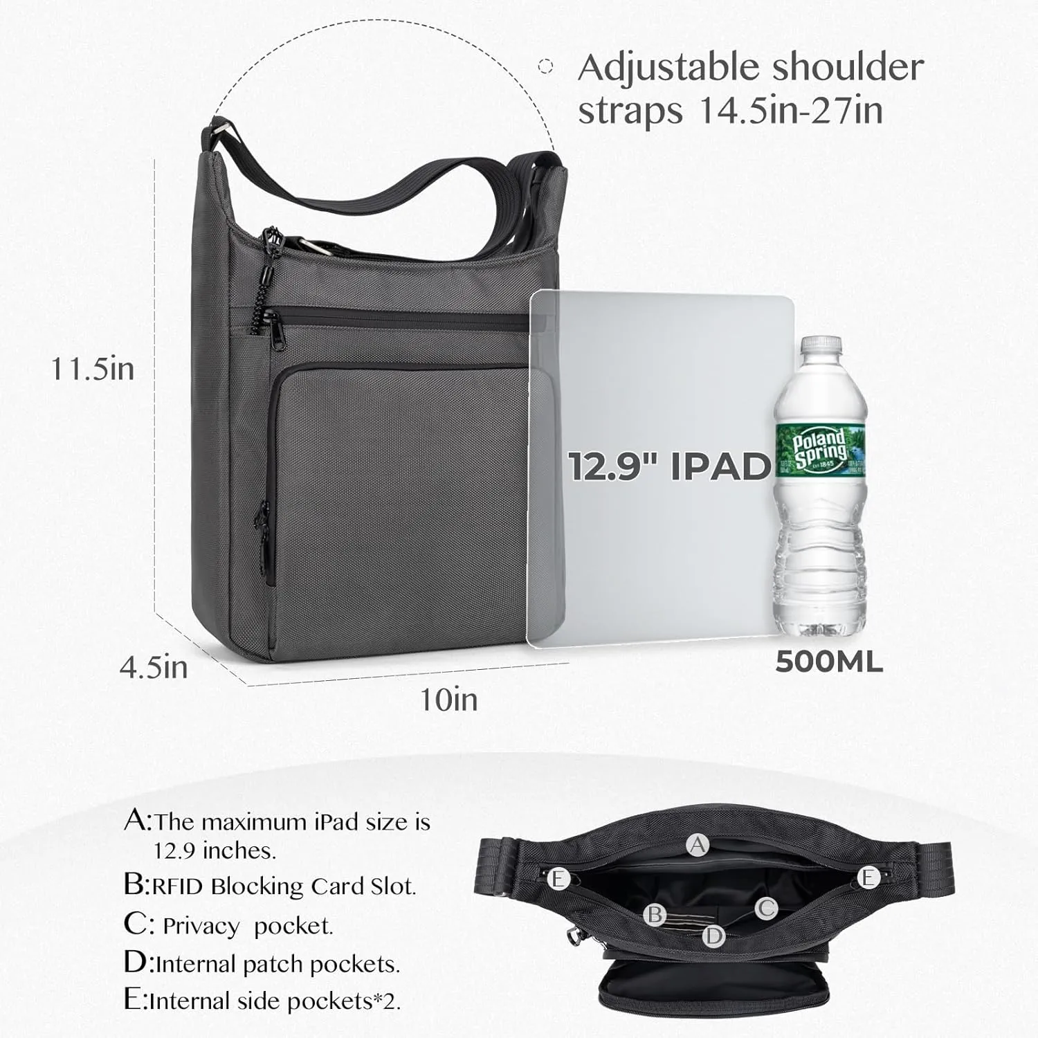 Sling Backpack Anti theft Crossbody Shoulder Bag for Men and Women Travel Work