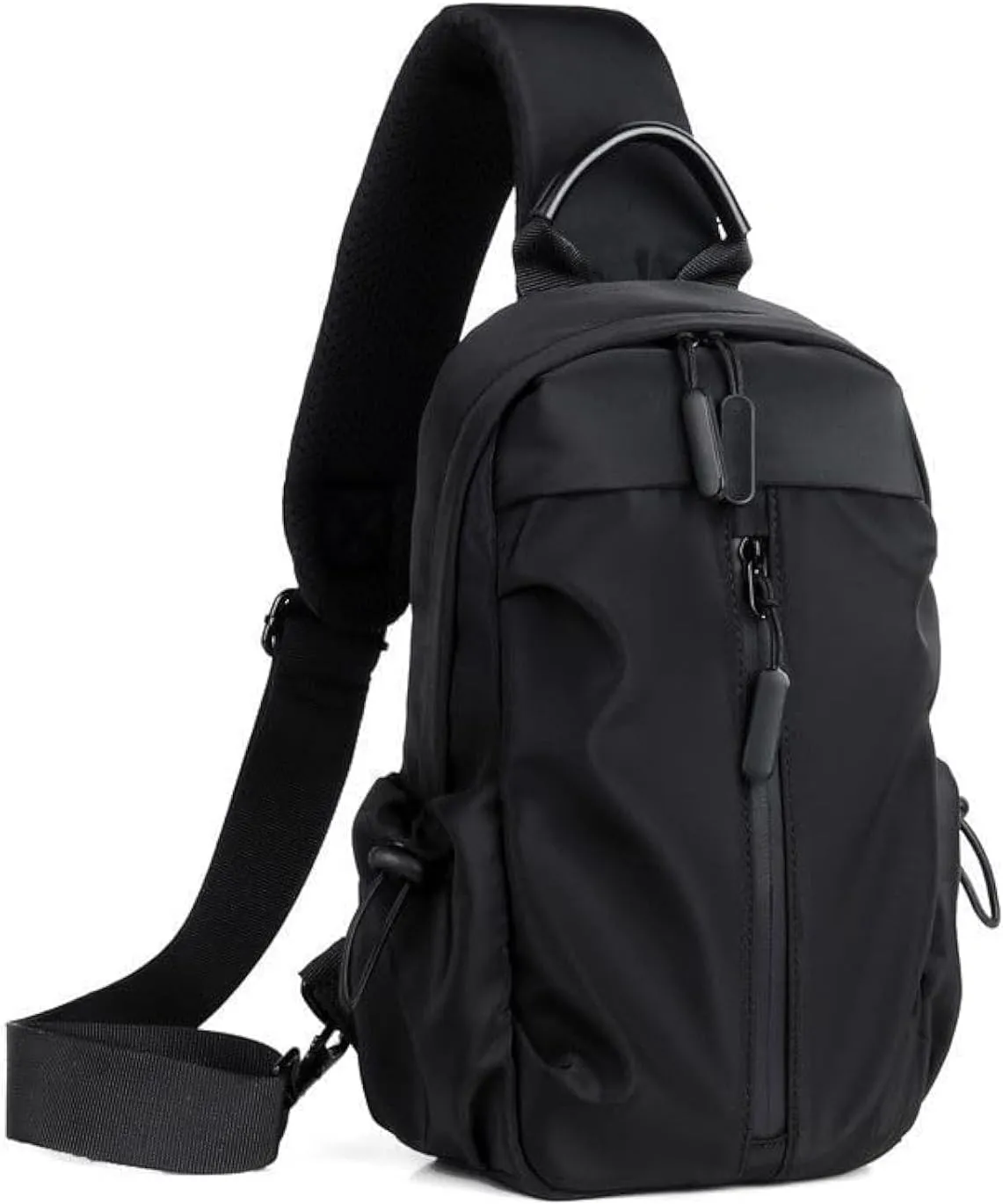 Sling Backpack bag for Men, Black Mini Anti Theft One Strap Motorcycle Backpack Sling Chest Bag for Swimming Diving Outdoor Sports