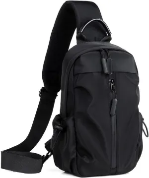 Sling Backpack bag for Men, Black Mini Anti Theft One Strap Motorcycle Backpack Sling Chest Bag for Swimming Diving Outdoor Sports