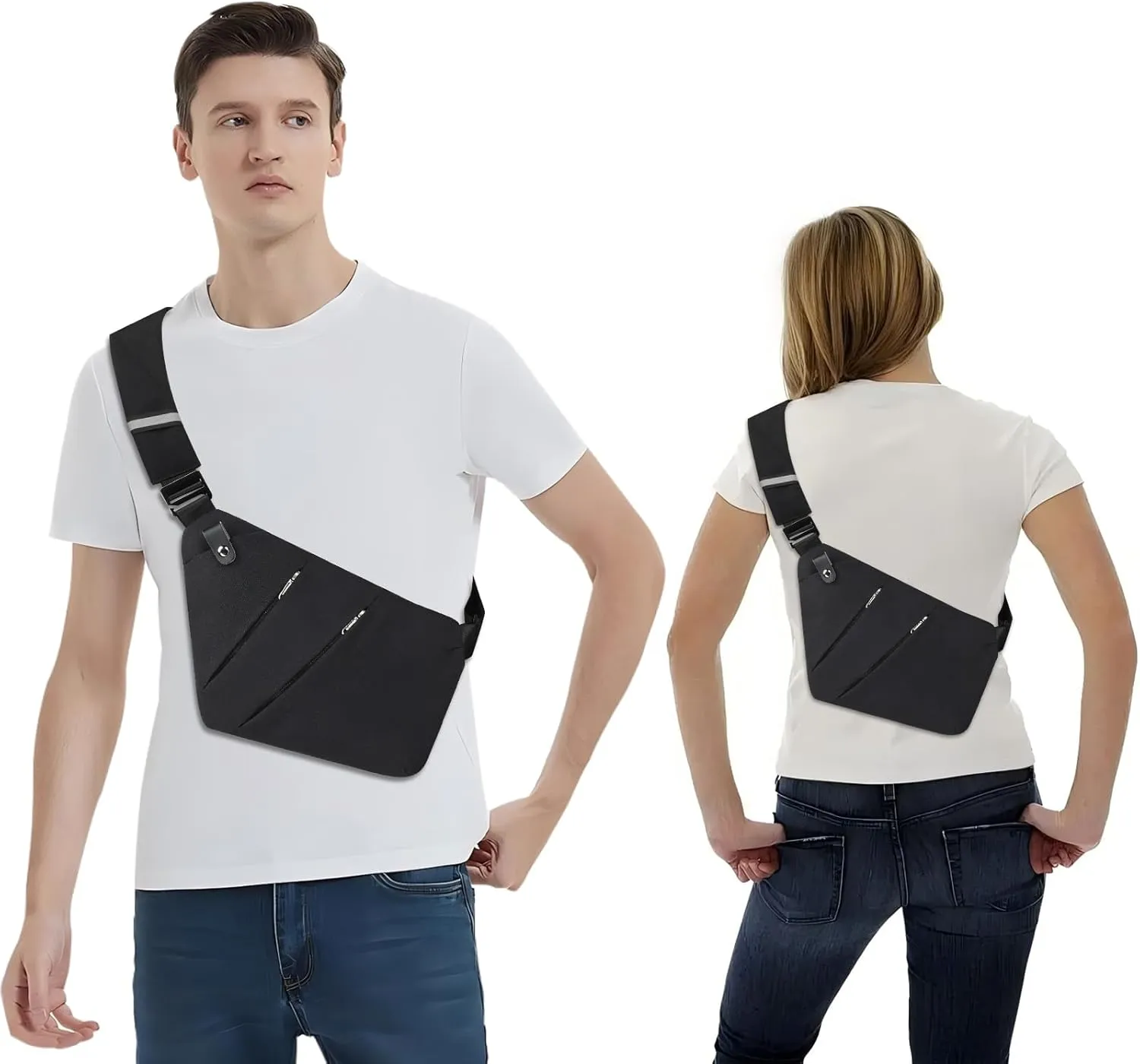 Sling Bag Anti-Theft Crossbody Bag for Women Men Sling Backpack Multipurpose Travel Essentials Hiking Chest Bag Daypack