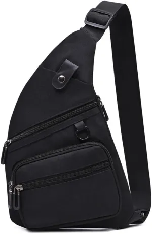 Sling Bag Anti-Thief Crossbody Chest Shoulder Bag for Men Women Slim Personal Pocket Travel Bag for Hiking Backpack
