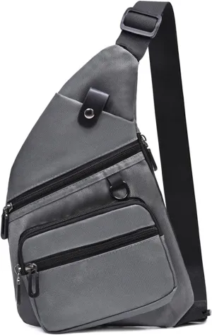 Sling Bag Anti-Thief Crossbody Chest Shoulder Bag for Men Women Slim Personal Pocket Travel Bag for Hiking Backpack