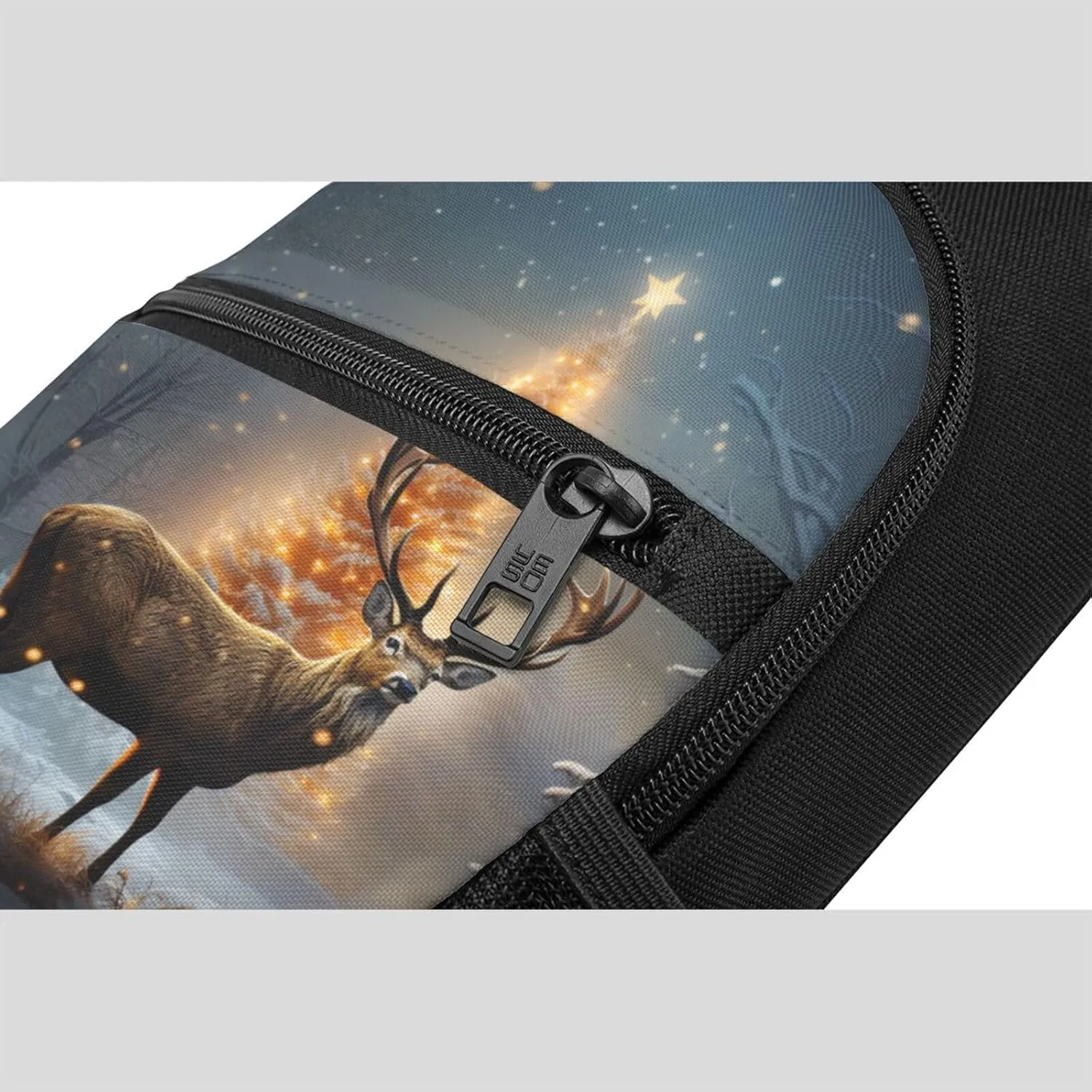 Sling Bag Backpack for Men Women Crossbody Christmas Tree and Deer Chest Bag Crossbody Bag for Travel Sport Running