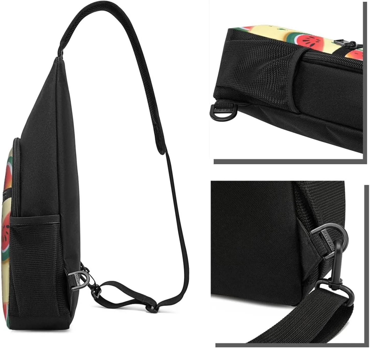 Sling Bag Backpack for Men Women Crossbody Summer Watermelon Chest Bag Crossbody Bag for Travel Sport Running