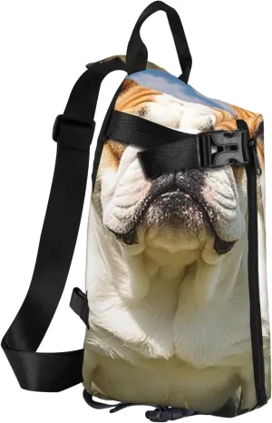 Sling Bag Crossbody Backpack for Men Women Funny English Bulldog22 Chest Bag Crossbody Bag for Travel Sport Running