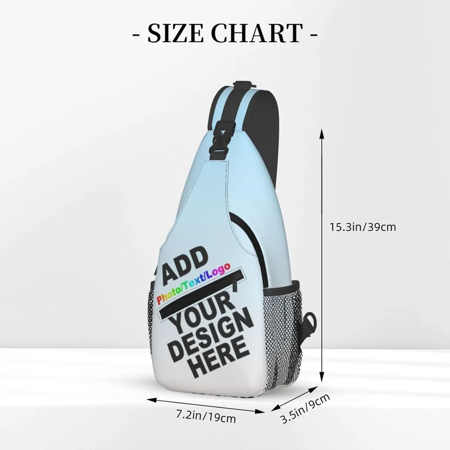 Sling Bag Design Your Own With Photo/Text/Logo Shoulder Cross Chest Bag Personalized Casual Crossbody Bag