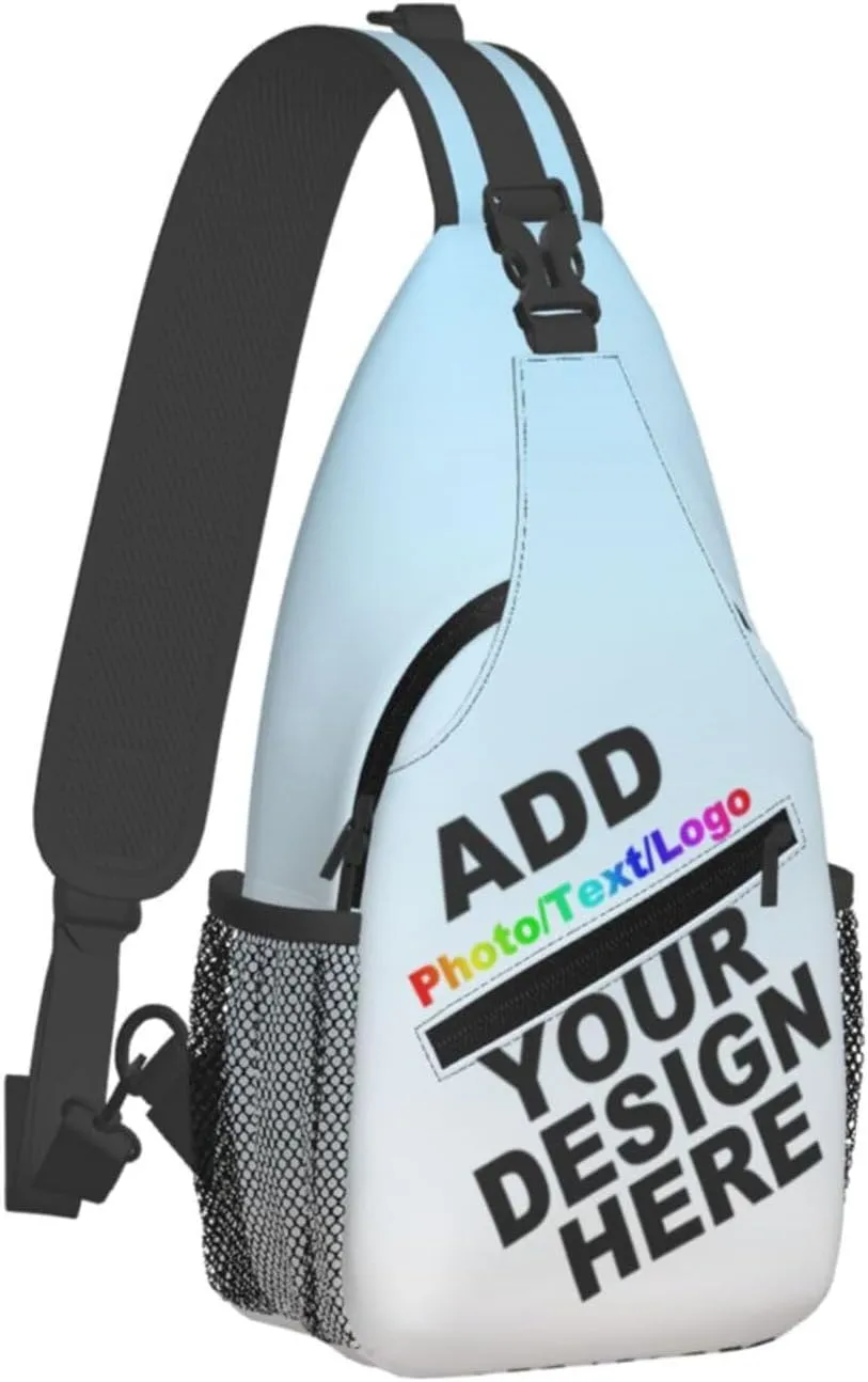 Sling Bag Design Your Own With Photo/Text/Logo Shoulder Cross Chest Bag Personalized Casual Crossbody Bag