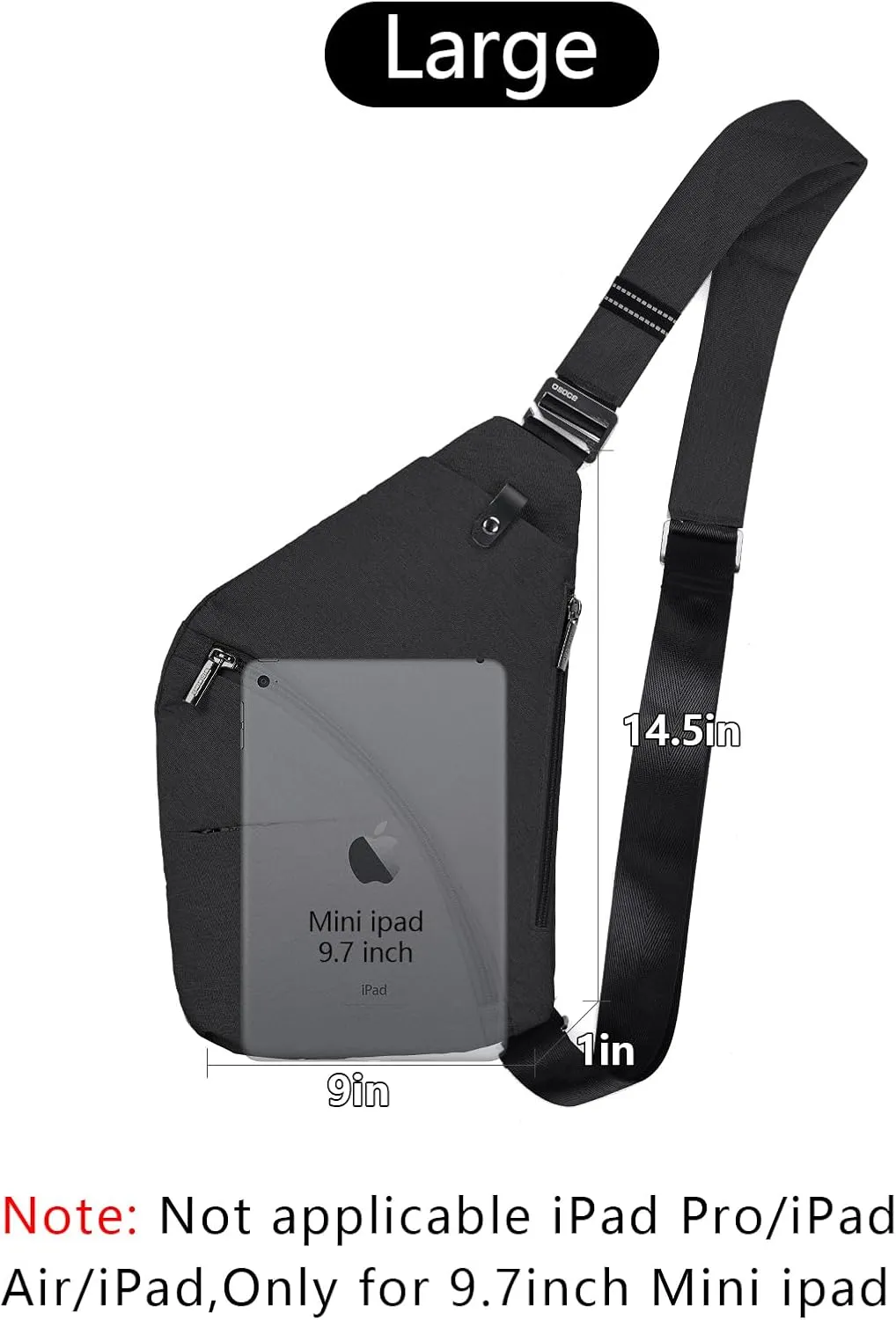 Sling Bag for Men, Crossbody Bag Shoulder Bag for Men Anti-theft Bag for Travel Casual