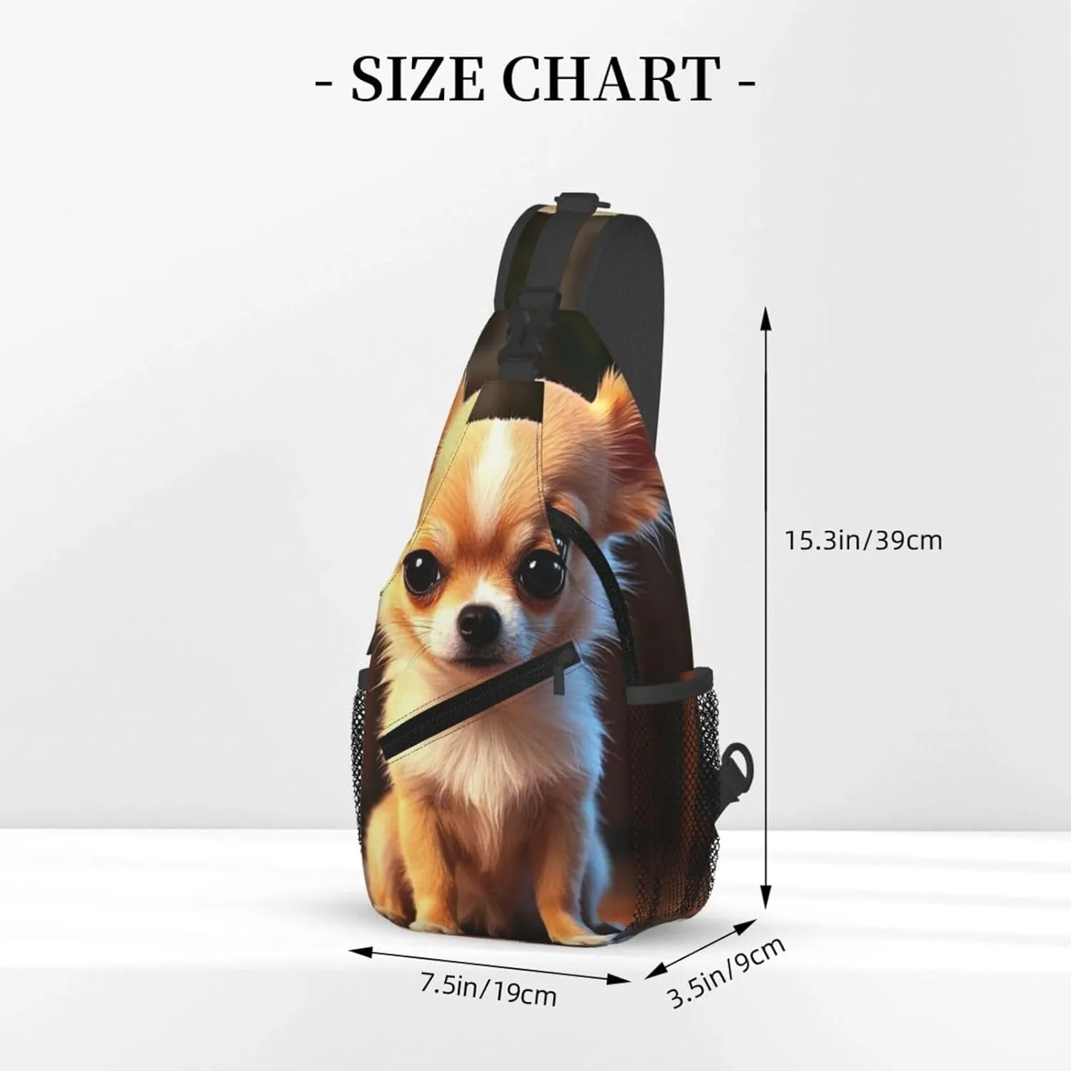 Sling Bag for Men Women Crossbody Backpack cute chihuahua Crossbody Bag Chest Bag for Travel Sport