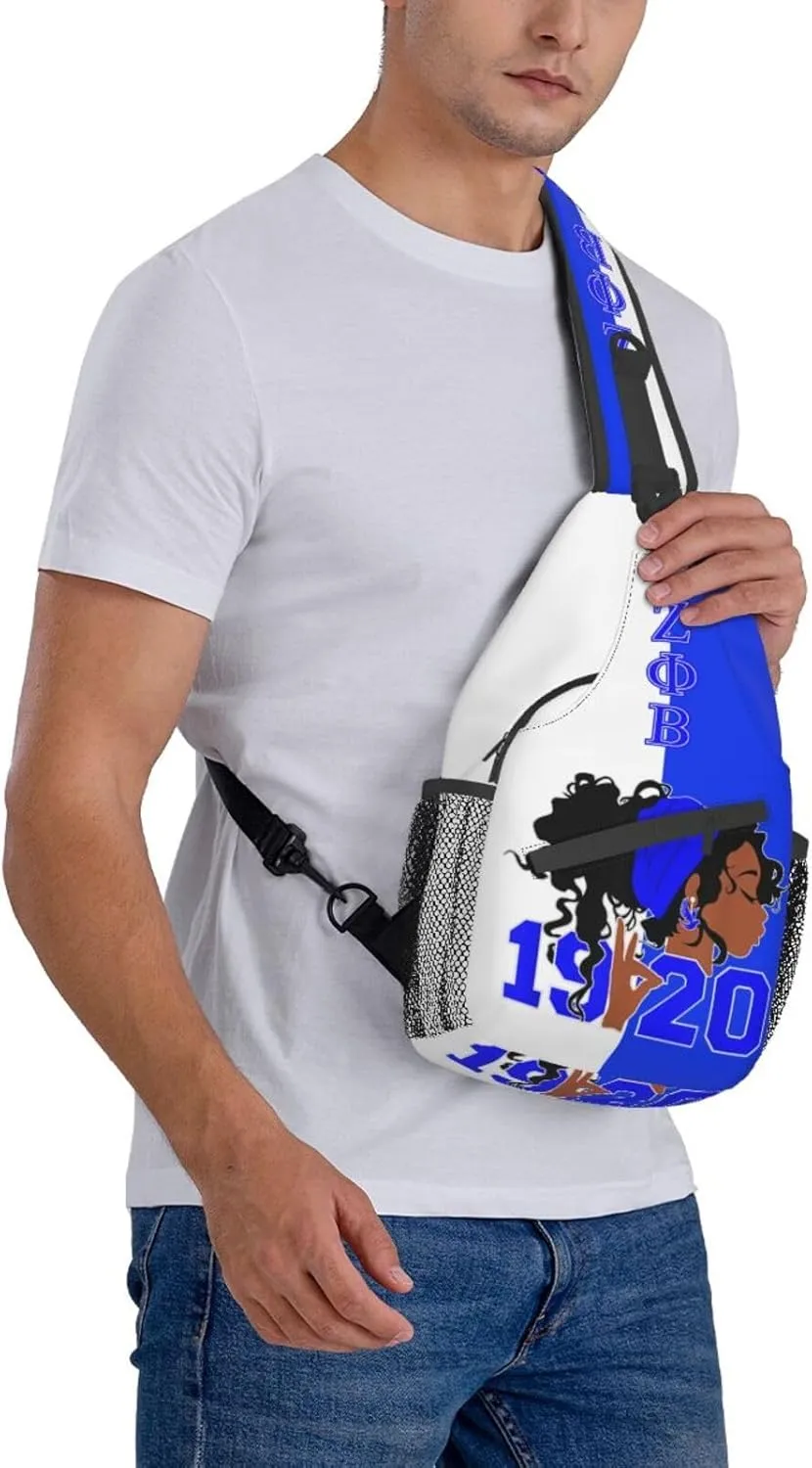 Sling Bag for Women Sorority Gifts Lightweight Crossbody Daypack with Adjustable Chest Bag for Sports Travel, Hiking