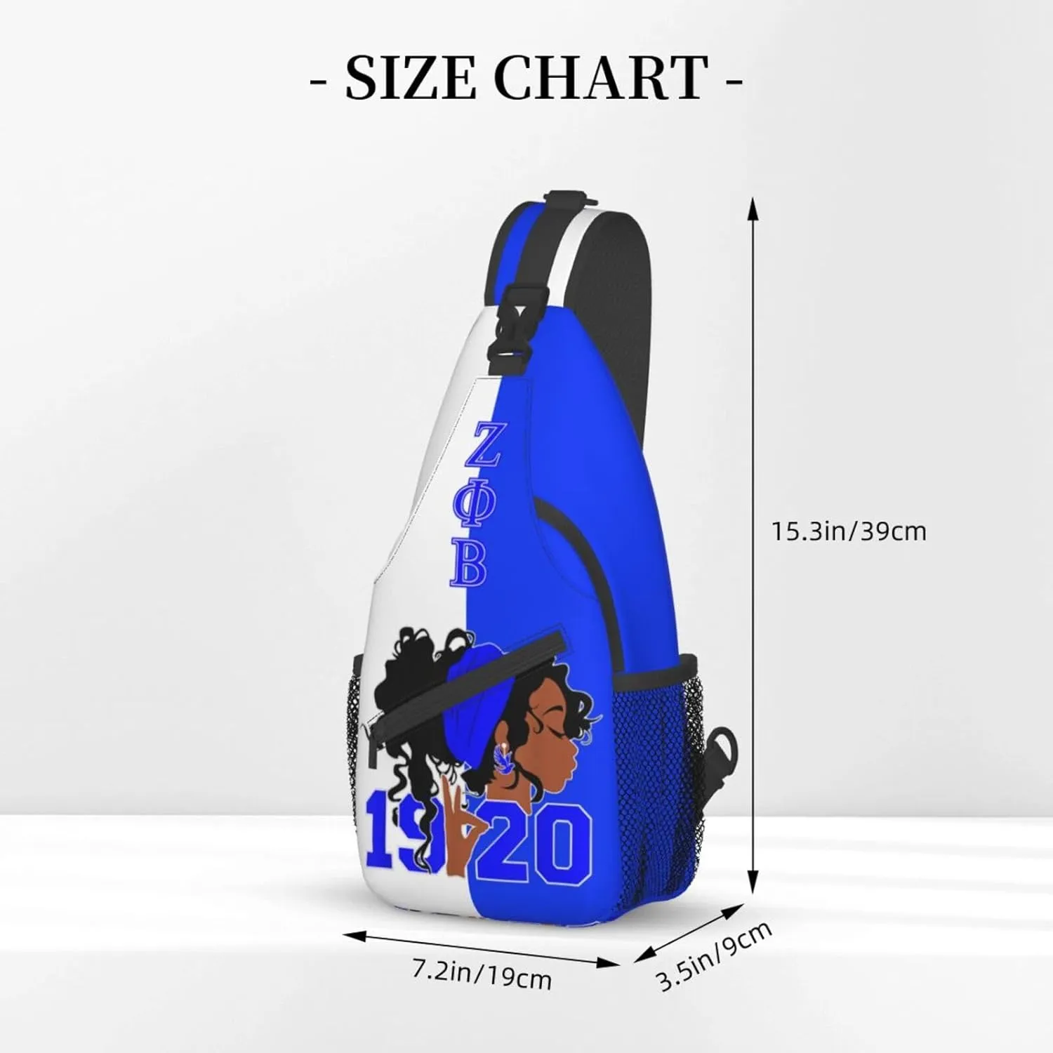 Sling Bag for Women Sorority Gifts Lightweight Crossbody Daypack with Adjustable Chest Bag for Sports Travel, Hiking