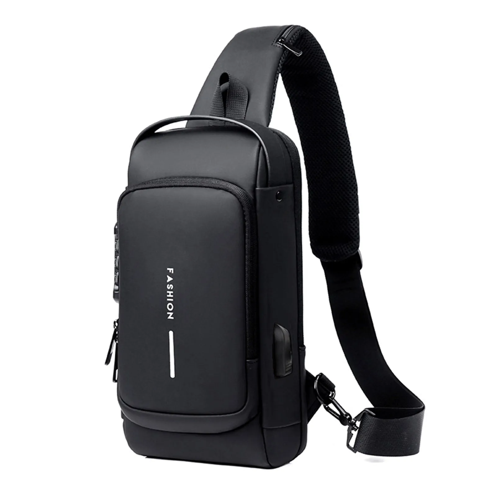 Sling Bag | Portable Chest Crossbody Anti-Theft Bag With Charging Port in UAE