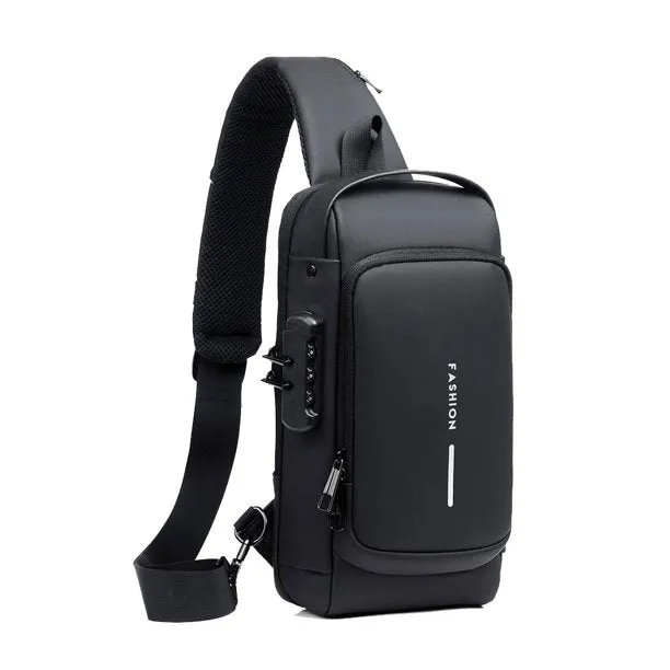 Sling Bag | Portable Chest Crossbody Anti-Theft Bag With Charging Port in UAE