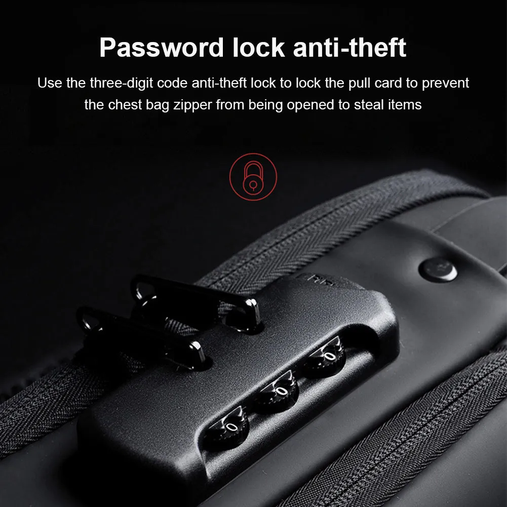 Sling Bag | Portable Chest Crossbody Anti-Theft Bag With Charging Port in UAE