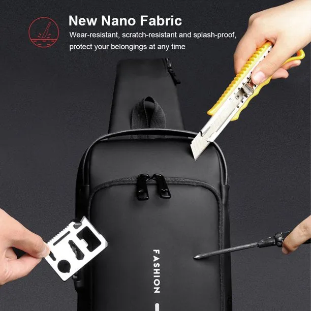Sling Bag | Portable Chest Crossbody Anti-Theft Bag With Charging Port in UAE