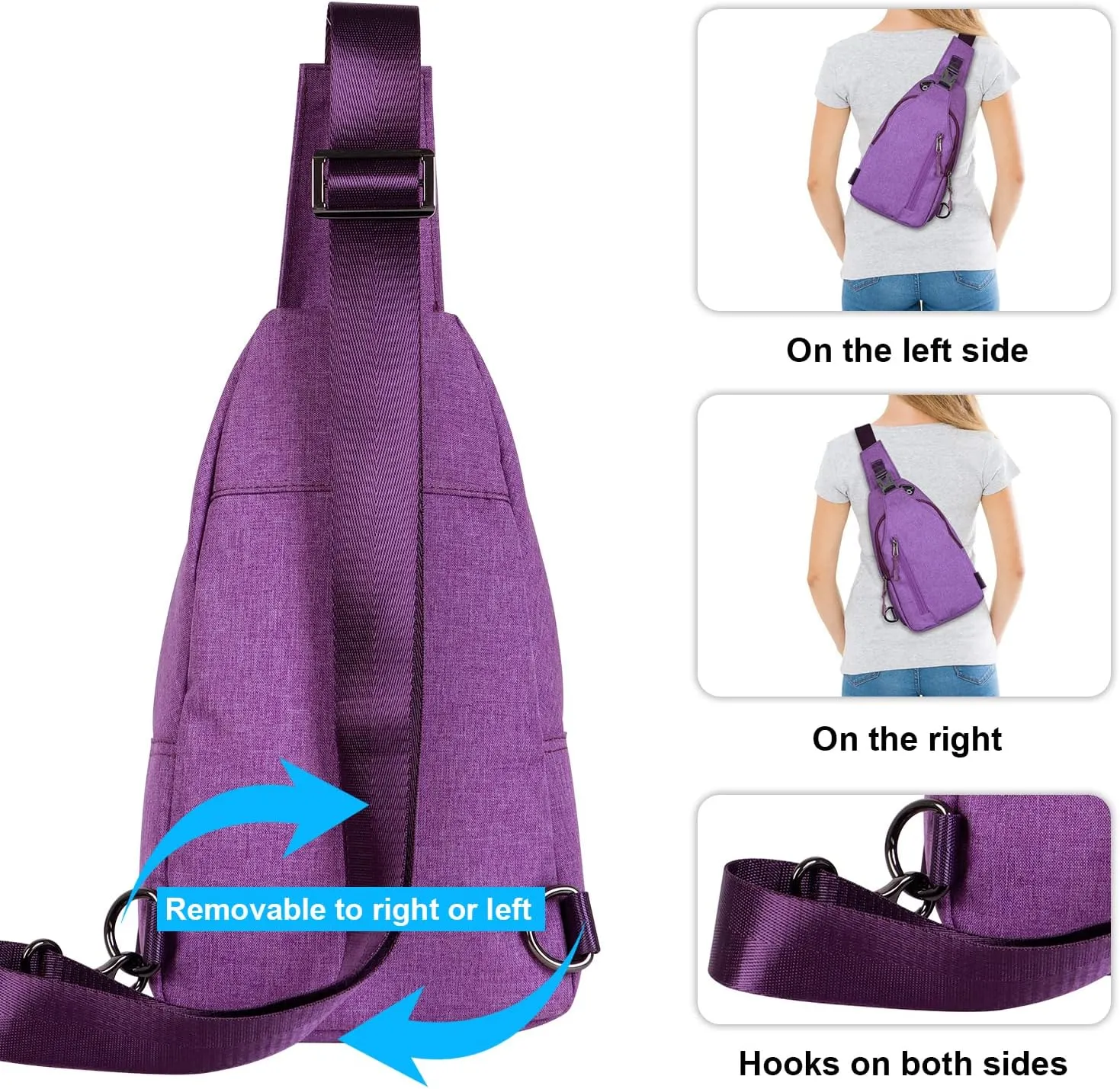 Sling Crossbody Bags Trendy Travel Anti Theft Safe Purse Bags for Women Men Waterproof