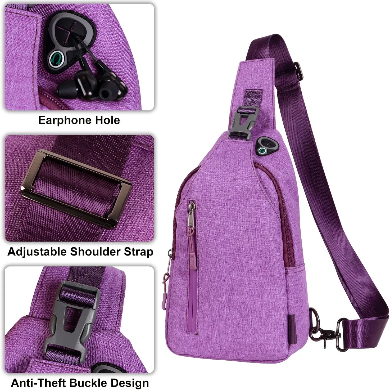 Sling Crossbody Bags Trendy Travel Anti Theft Safe Purse Bags for Women Men Waterproof