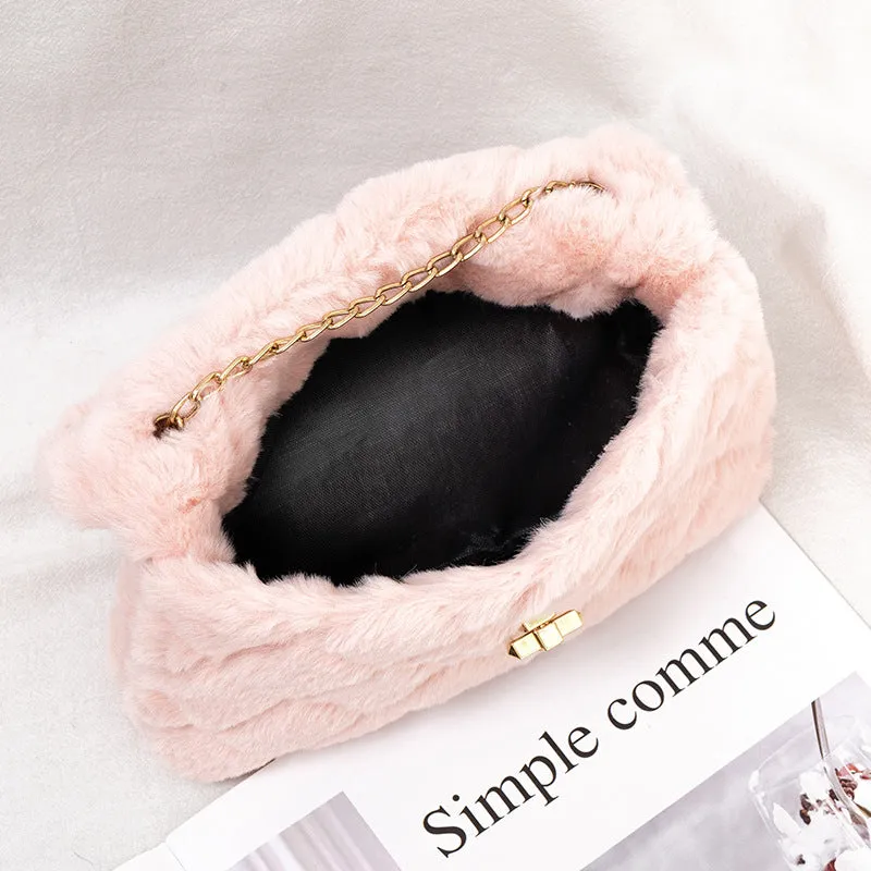 Slouchy Versatile Plush Chain Mobile Sweet Crossbody Bags