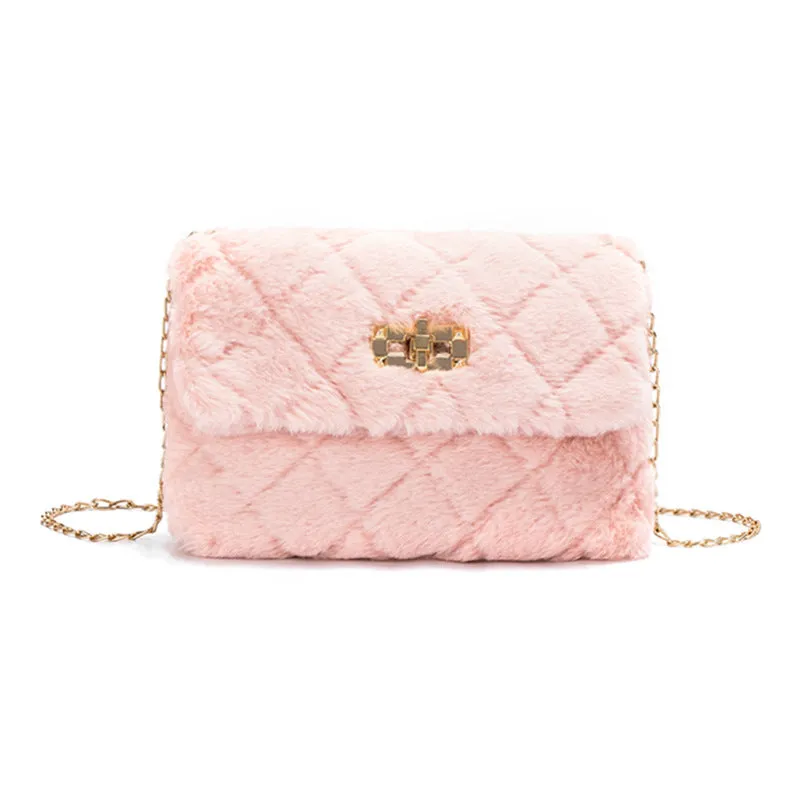 Slouchy Versatile Plush Chain Mobile Sweet Crossbody Bags