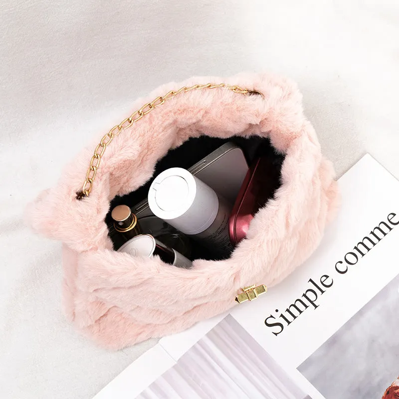Slouchy Versatile Plush Chain Mobile Sweet Crossbody Bags