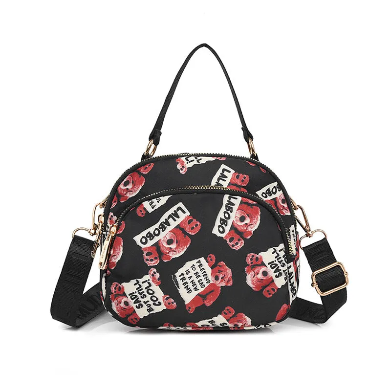 Slouchy Women's Korean Style Nylon Cloth Crossbody Bags